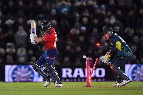 England vs Australia 1st T20I: England's Jacob Bethell is bowled out by Australia's Adam Zampa